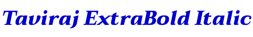 Taviraj ExtraBold Italic الخط